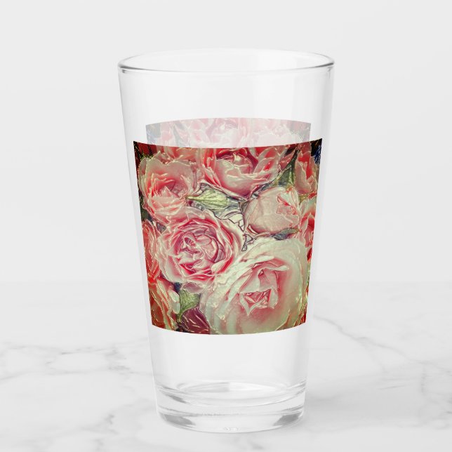 Pink Classic Rose  Glass (Front)