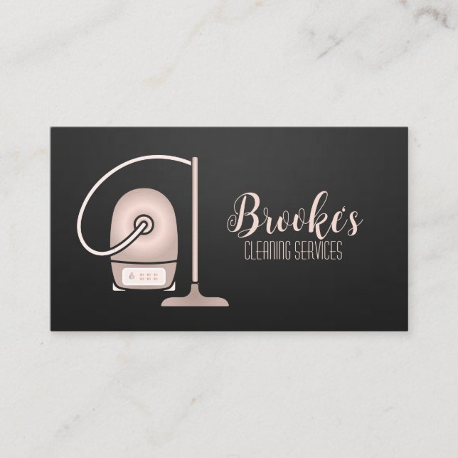 Pink Cleaning Business Card (Front)