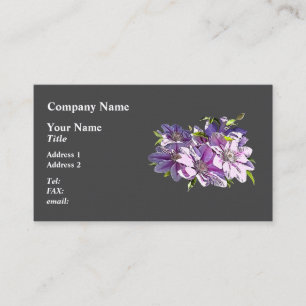 Pink Clematis Business Card