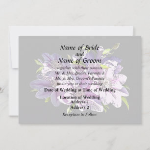 Pink Clematis Invitation