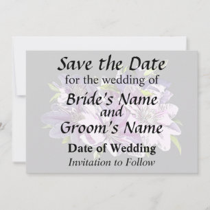 Pink Clematis Save The Date