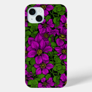 Pink Clematis vine iPhone 15 Mini Case
