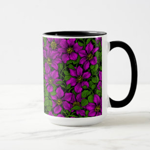Pink Clematis vine Mug