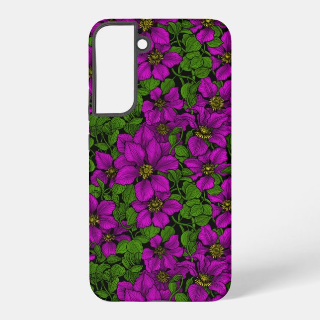Pink Clematis vine Samsung Galaxy S22+ Case (Back)
