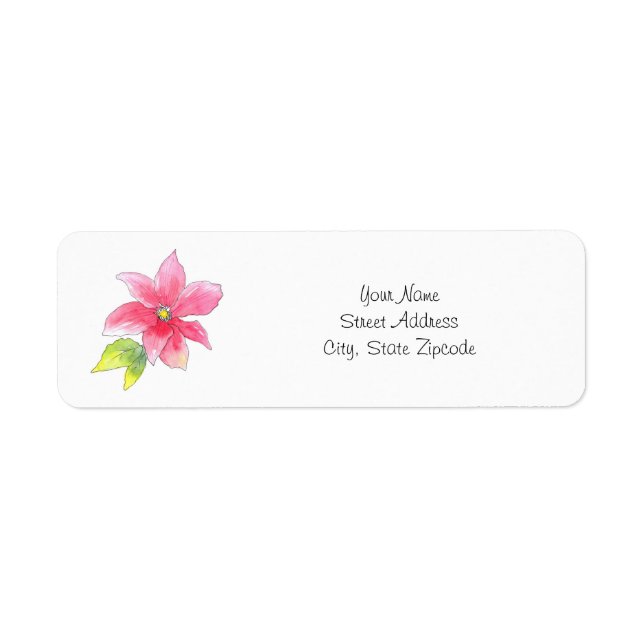 'Pink Clematis' Watercolor and Pen (Front)