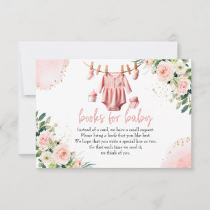 Pink clothes Books for baby card