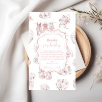 Pink Clothes Toile De Jouy Books for Baby