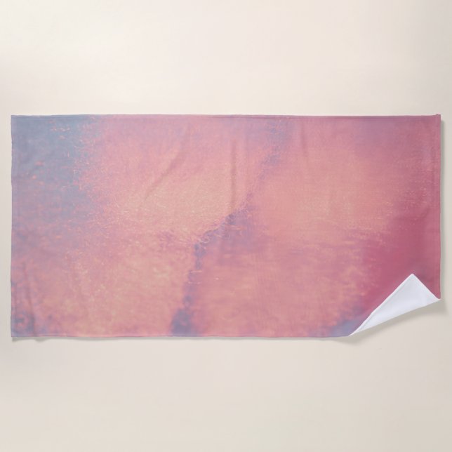 Pink cloud beach towel (Front)