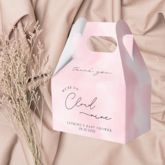 Pink Cloud Nine Baby Shower Favour Box