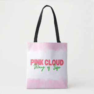 Pink Cloud Way of Life Tote Bag Sober Living