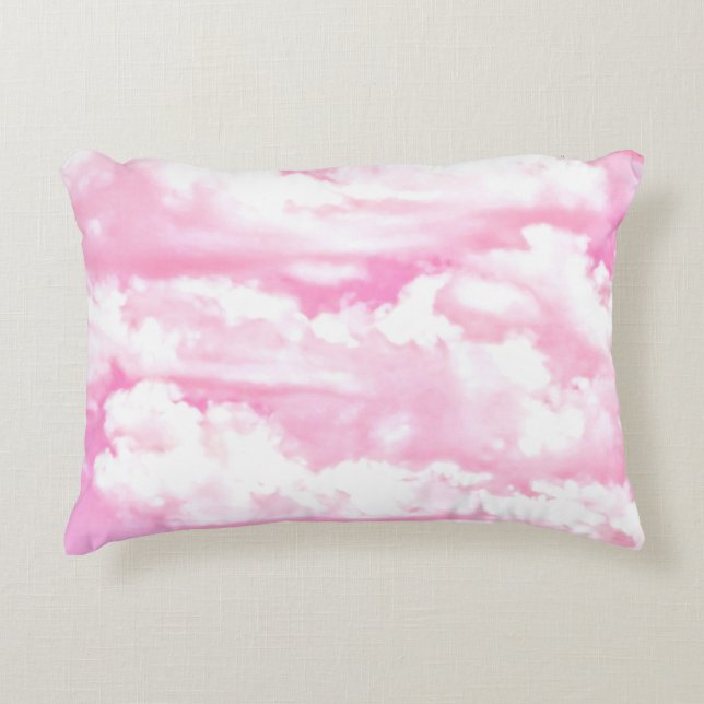 Pink Clouds Decor ready to customise Decorative Cushion (Front)