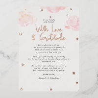 Pink Clouds Girl Baby Shower Flat Thank You F
