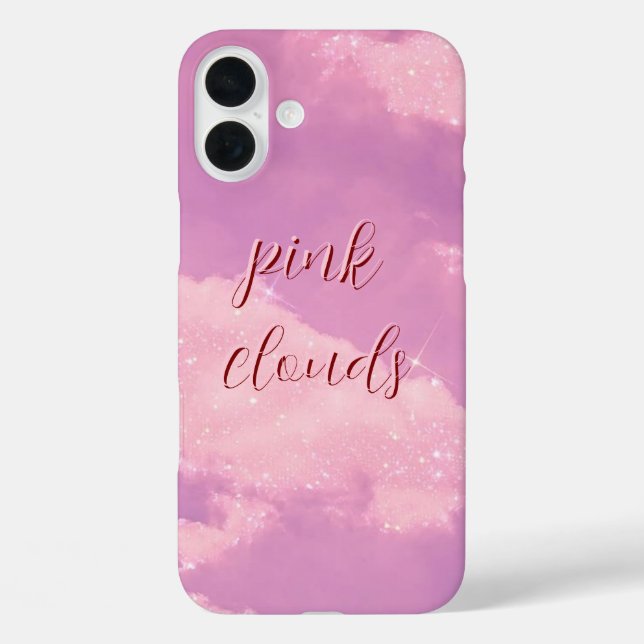 Pink Clouds Monogrammed Case- Mate iPhone Case-Mate iPhone Case (Back)