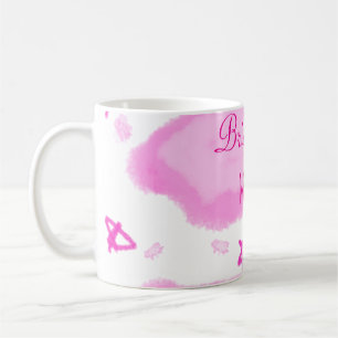 pink clouds pastel stars bridesmaid girly modern coffee mug