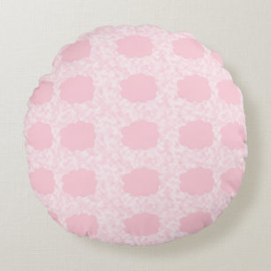 Pink Clouds Round Pillow