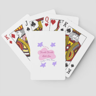 pink clouds twinkle Twinkle Little Star baby showe Playing Cards