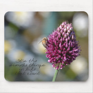 Pink Clover Mouse Mat