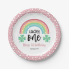 Pink Clover & Rainbow Lucky One First Birthday