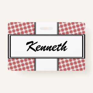 Pink Clover Ribbon by Kenneth Yoncich ID Badge