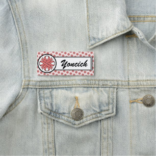 Pink Clover Ribbon by Kenneth Yoncich Name Tag