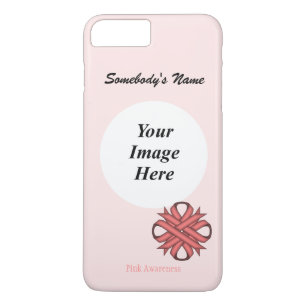 Pink Clover Ribbon Template by Kenneth Yoncich iPhone 8 Plus/7 Plus Case