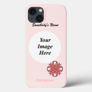 Pink Clover Ribbon Template by Kenneth Yoncich iPhone 13 Case