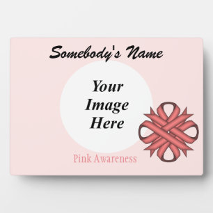 Pink Clover Ribbon Template by Kenneth Yoncich Plaque