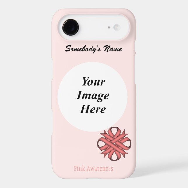 Pink Clover Ribbon Tmpl by Kenneth Yoncich Case-Mate iPhone Case (Back)