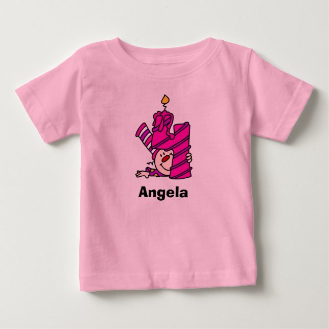 Pink Clown Third Birthday T-shirt (Front)