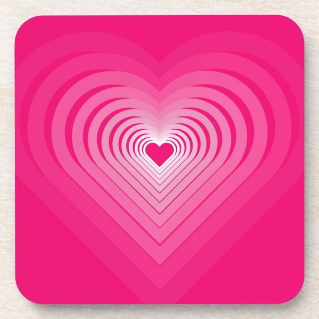 Pink Coaster with Hearts (Front)