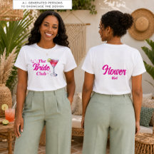 Pink Cocktail Flower Girl Bridal Shower