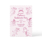 Pink Cocktail Party Bachelorette Party Invite