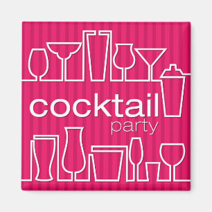 Pink cocktail party magnet