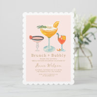 Pink Coctails Brunch Bubbly Blush Bridal Shower