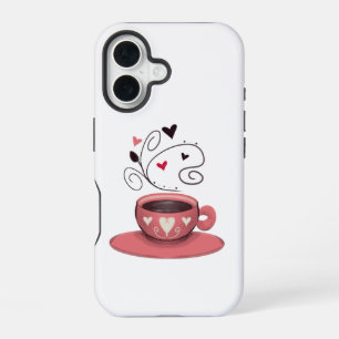 Pink Coffee Cup iPhone 16 Case