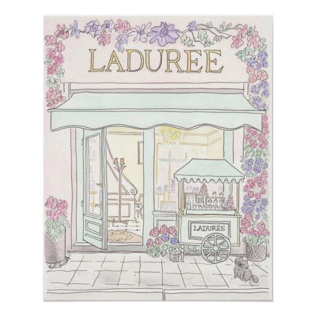 Pink, collage, coquette, preppy, trendy, coastal,  poster (Front)