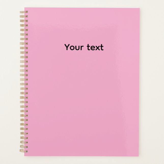 Pink Color Personalized Planner (Front)