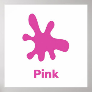 Pink color with words poster