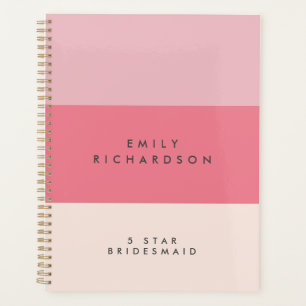 Pink Colorblock bridesmaid Planner