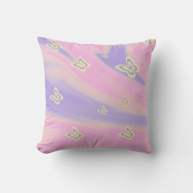 Pink colorful pattern cushion (Front)