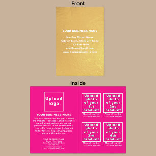 Pink Colour Business Brand on Foil Card