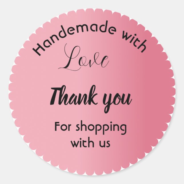 Pink colour business stickers  (Front)