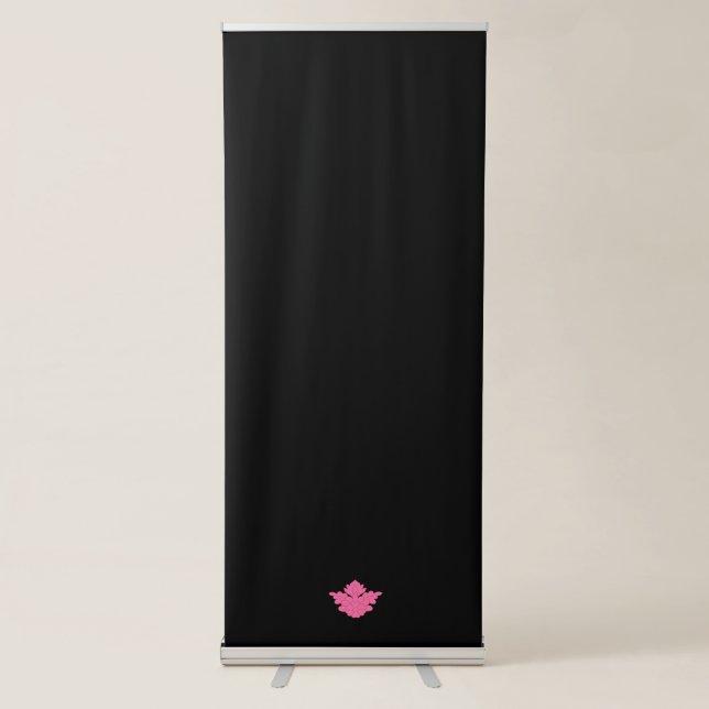 pink colour illustratio Vertical Retractable Banne Banner (Front)