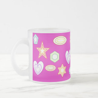 Pink colour Shapes mug