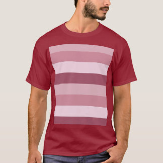 Pink Colour Tones Stripes Design  T-Shirt