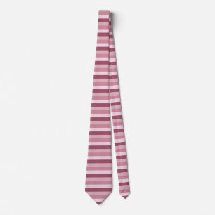 Pink Colour Tones Stripes Design Tie