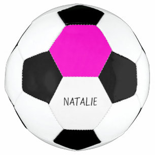 Pink Coloured hexagon and Your Name Football