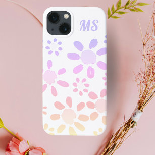 Pink Colourful Daisy Flowers Watercolor Girly  Case-Mate iPhone Case
