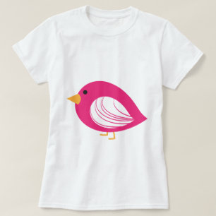Pink colourful quirky birds T-Shirt
