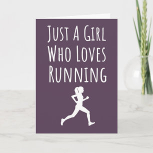 Pink Colourful Running Cards For Girls Girly Runne